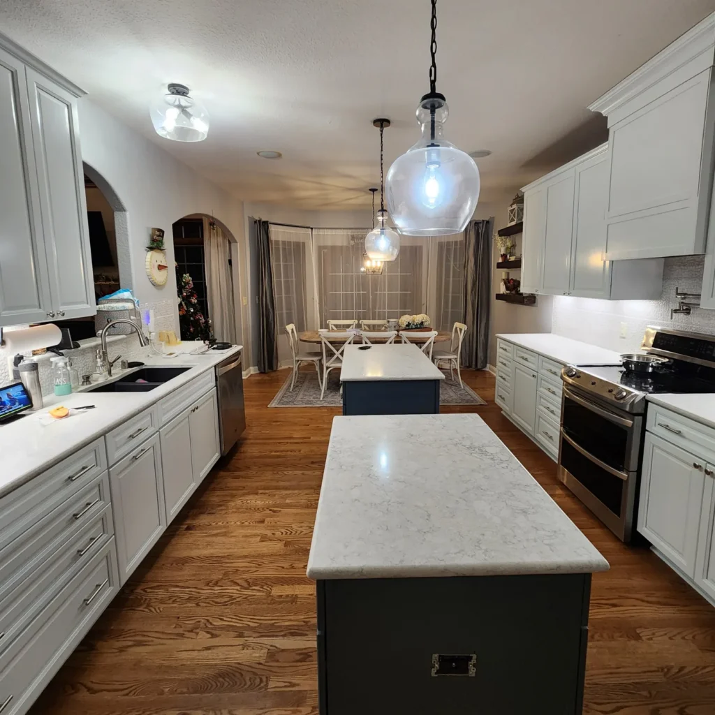 Kitchen cabinet painting, refinishing, and wall painting